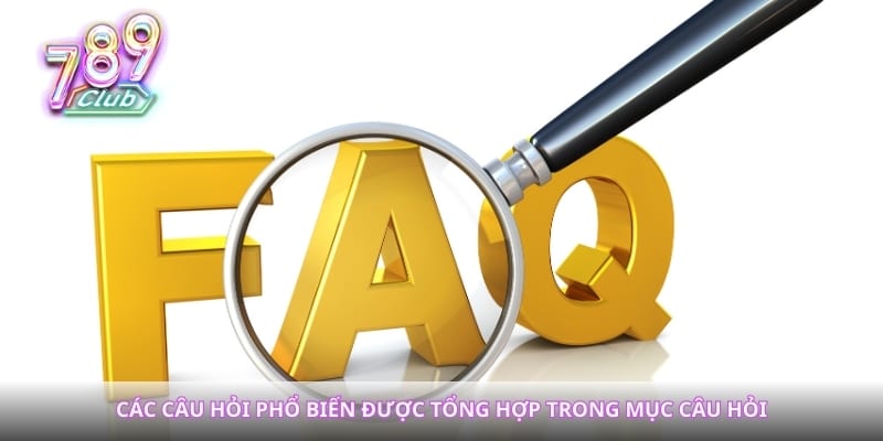 Các câu hỏi phổ biến được tổng hợp trong mục câu hỏi