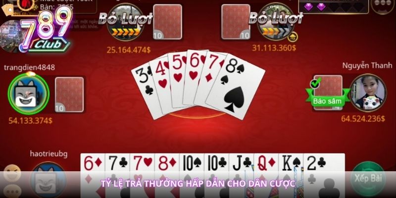 Tỷ lệ trả thưởng hấp dẫn cho dân cược